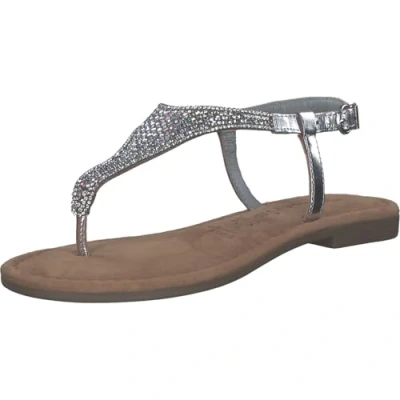 Abbildung von Tamaris Sandalette Damen Flach metallic,EU 38
