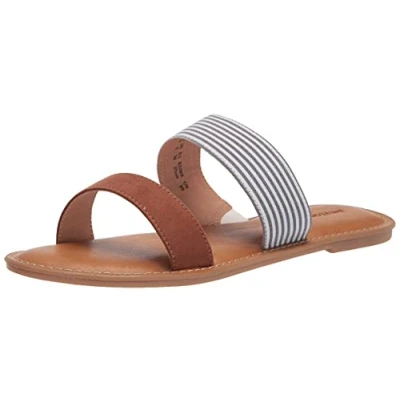 Abbildung von Amazon Essentials Damen Sandale mit Zwei Bändern, Hellblau, 37 EU