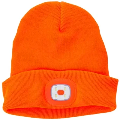 Abbildung von Portwest BEANIE MIT USB WIEDERAUFLADBAREN LED LEUCHTEN, Größe: Einheitsgröße, Farbe: Orange, B029ORR