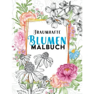 Abbildung von Traumhafte Blumen Malbuch: 50 Motive zum Ausmalen &amp; Relaxen.