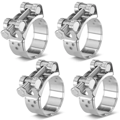 Abbildung von Poppstar 2 Stück Gelenkbolzenschellen Edelstahl Schlauchschellen Spannbereich 40 43mm, Bandbreite 20mm, W4