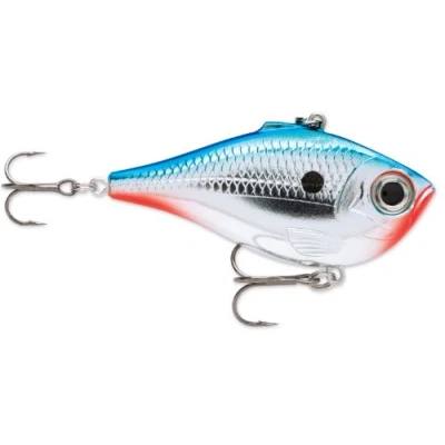 Abbildung von Rapala Rippin&#039; Rap Angelköder Slender Body &amp; Lipless Crank Angelzubehör Süßwasser Spinnköder Variable Lauftiefe Fischköder 7cm, 24g Hergestellt in Estland Chrome Blue
