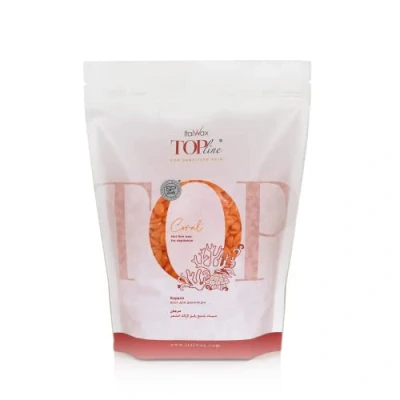 Abbildung von Italwax Top Line Coral 750g Waxing Perlen für Haarentfernung Duftlos Synthetische Formulierung ideal empfindliche Haut Empfohlen Bikinizone und Achseln