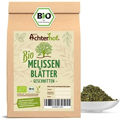 Abbildung von Melissentee BIO 250g 100% Melisse ohne Zusätze Melissenblätter Tee getrocknet geschnitten lose vom Achterhof