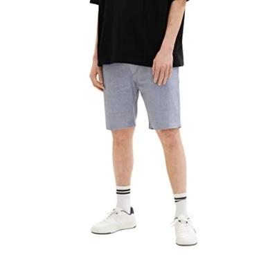 Abbildung von TOM Tailor Denim Shorts, Herren, Größe: Small, Navy white structure