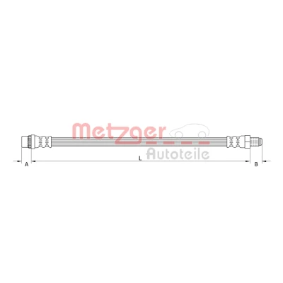 Abbildung von METZGER 4110935 Bremsschläuche 596 OPEL: Movano B Bus, Kastenwagen