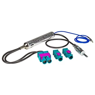 Abbildung von tomzz Audio 1503 007 Doppel Fakra Antennenadapter mit Phantomeinspeisung kompatibel Audi Seat Skoda VW Citroen Peugeot Opel auf DIN