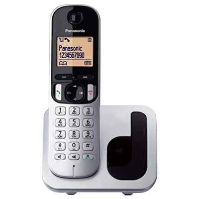 Abbildung von Panasonic KX TGC210 DECT Telefon Metallisch Anrufer Identifikation