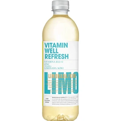 Abbildung von GOOD4YOU Vitamin Well Refresh Erfrischungsgetränk mit Vitaminen und Mineralien Geschmack Zitrone Kiwi Flasche 50 cl