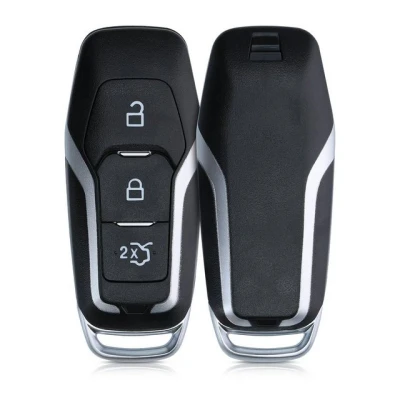Abbildung von kwmobile Autoschlüssel Gehäuse kompatibel mit Ford 3 Tasten MyKey (Key Free) ohne Transponder Batterien Elektronik Auto Schlüsselgehäuse Schwarz