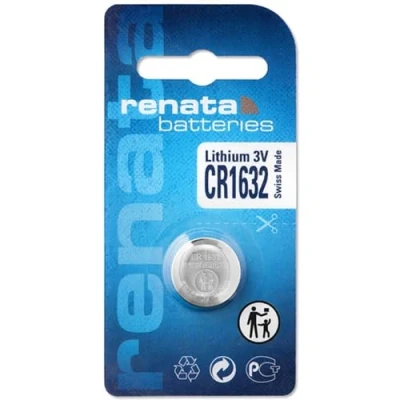 Abbildung von Renata CR1632 3V Lithium Knopfzelle Uhrenbatterie DL1632, ECR1632, BR1632 (1 x CR 1632)