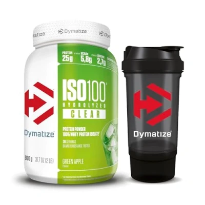 Abbildung von Dymatize ISO 100 Hydrolyzed Clear Whey Protein Bundle Green Apple 1x900g mit