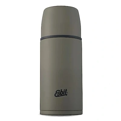 Abbildung von Esbit Edelstahl Isolierflasche Classic 750 ml in Olivgrün für warme und kalte Getränke Thermoflasche mit 2 Bechern
