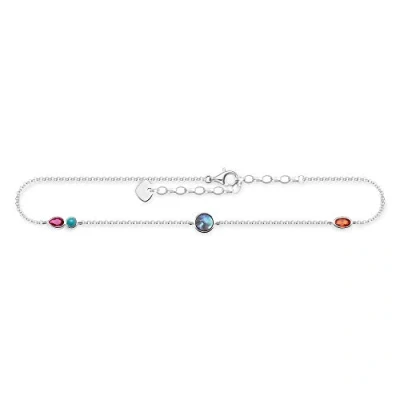 Abbildung von Thomas Sabo Damen Fußkettchen Farbige Steine 925 Sterling Silber AK0005 986 7 L27v