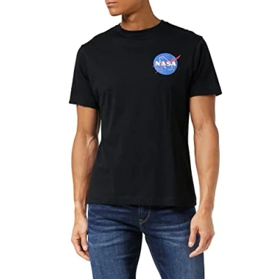 Abbildung von Nasa Herren Core Logo T Shirt, Schwarz (Black Blk), X Large