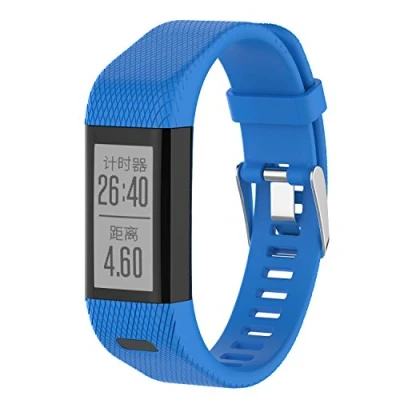 Abbildung von Yikamosi Kompatibel mit Garmin Vivosmart HR+ Armband,Soft Silikon Smart Watch Armband Atmungsaktiv Ersatz Strap HR+(NO HR,Blue)