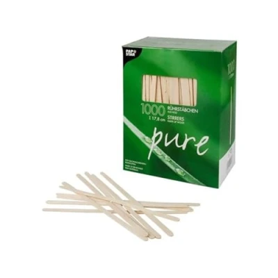 Abbildung von PAPSTAR Rührstäbchen aus Holz &quot;pure&quot;, 17,8 cm, 1000 Stück, von FROG.coffee