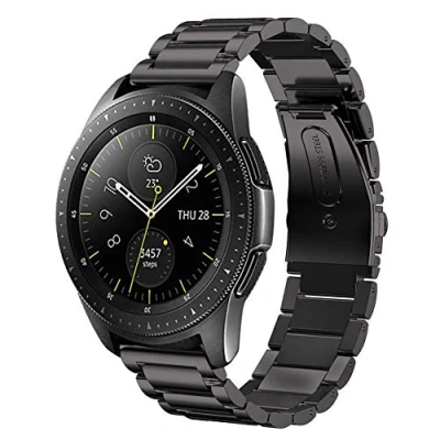 Abbildung von SUNDAREE Kompatibel mit Armband Samsung Galaxy Watch 42MM SM R810/S2 Classic/Garmin Venu Vívomove Trend/AMAZFIT GTS 4 MINI/Huawei GT 3,20MM Schwarz Ersatz Metallarmband Edelstahl Uhrenarmband