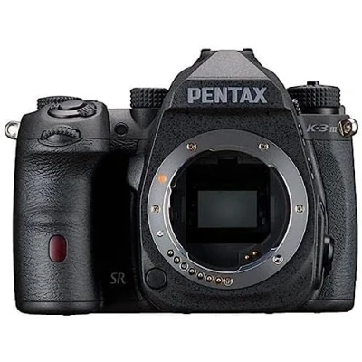 Abbildung von Pentax K 3 Mark III Monochrom Gehäuse Schwarz APS C DSLR Kamera Sichtfeld 100%, optischer Sucher, 5 Achsen 5,5 Stufen In Body SR, ISO 1.600.000, wetterfest, max. 12fps, Touchscreen