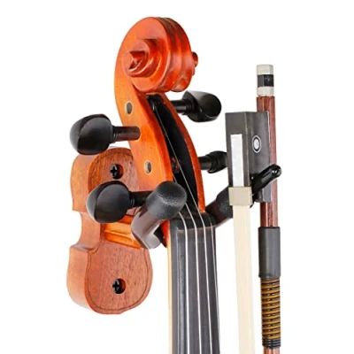 Abbildung von Wandhalterung für Violine, Mahagoniholz, Violinenhalter, Ständer Heimstudio, Saiteninstrument, Zubehör