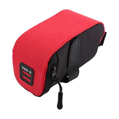 Abbildung von Dilwe Fahrradsatteltasche, Fahrrad Mini Rücksitztasche Hecktasche Unter der Satteltasche für Mountainbike Rennrad(Rot)