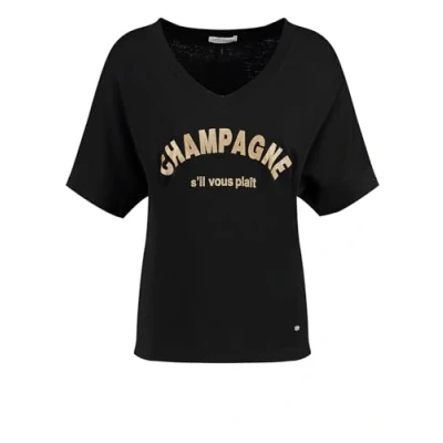 Abbildung von Key Largo Champagne Tshirt print schwarz, Damen, Größe: Small, Schwarz