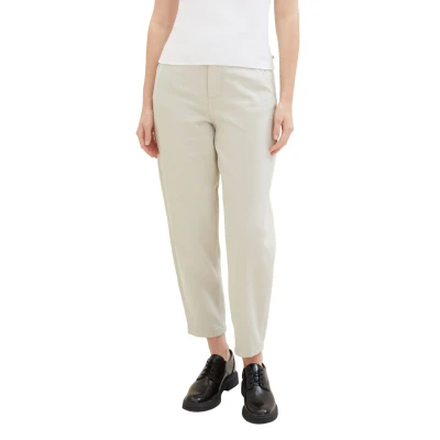 Abbildung von TOM Tailor Denim Paperbag Barrel Jeans Tapered Fit, Damen, Größe: XS, Beige grey