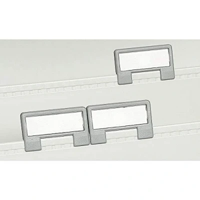 Abbildung von Exacompta 55641D 5er Pack Kunststoff Sichtreiter Office ideal für Trennplatten Karteitrog 54340D, 54240D, 54540D lichtgrau