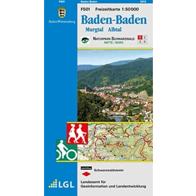 Abbildung von F501 Baden Baden: Murgtal Albtal: Albtal, Naturpark Schwarzwald (Freizeitkarten 1:50000 / Mit Touristischen Informationen, Wander und Radwanderungen)