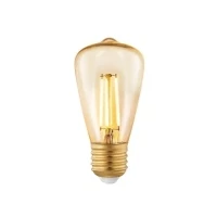 Abbildung von EGLO E27 LED Lampe dimmbar in Stufen, Retro Glühbirne zum Dimmen mit Lichtschalter, 3,5 Watt, Amber Vintage Leuchtmittel Kolben warmweiß, 2200k, Edison Glühlampe ST48, Ø 4,8 cm, 113049