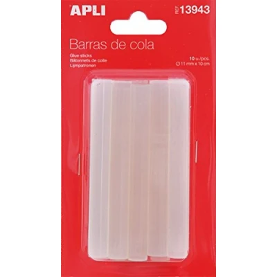 Abbildung von APLI 13943 Nachfüllpackung für Heißklebepistole 10 Klebestifte Ø 11 mm x cm.