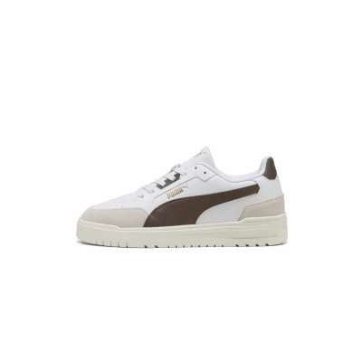 Abbildung von Puma Shuffle Downtown Sneakers Unisex Schuhe Mit Color Blocking White/Flat Bronze/Vapor Gray Größe: 38