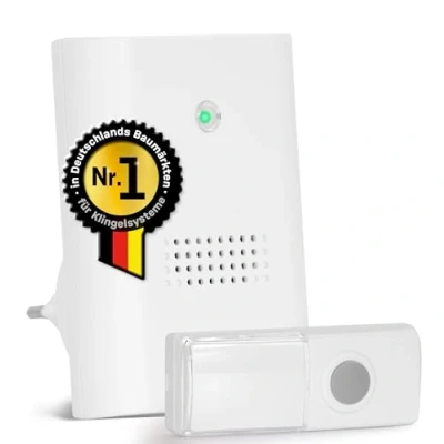 Abbildung von Heidemann Funk Türgong Funkgong Set HX Plug In 1 Empfänger Sender Reichweite 100