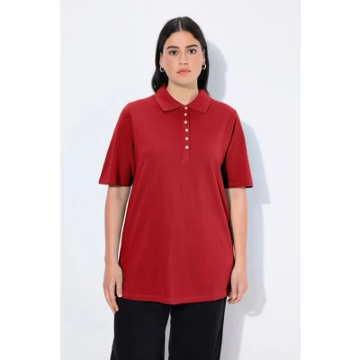 Abbildung von Ulla Popken Poloshirt, Damen, Größe: 46/48, Mohn