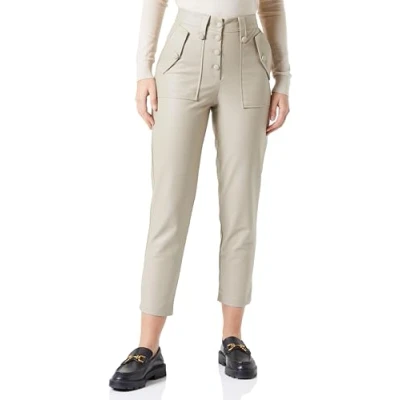 Abbildung von TRENDYOL Damen Gerade Normale Taille Hose Pants, Mink, 36