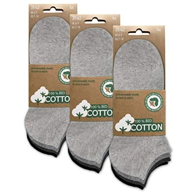 Abbildung von Herren &amp; Damen Sneaker Socken Kurzer Schaft (12er Pack) Grau 43 46