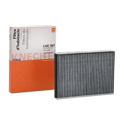 Abbildung von MAHLE ORIGINAL LAK 387 Innenraumfilter Aktivkohlefilter 282,0 193 30,0 VOLVO: V70 3, XC60 I, S80 II, LAND ROVER: Discovery Sport, Range Rover Evoque
