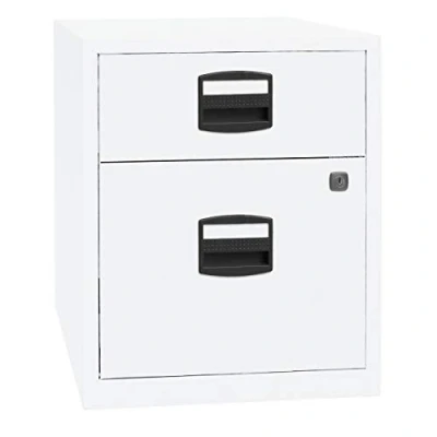 Abbildung von Bisley Home mobiler Beistellschrank PFA, 1 Universalschublade, HR Schublade, Metall, 696 Verkehrsweiß, 40 x 41.3 52.8 cm