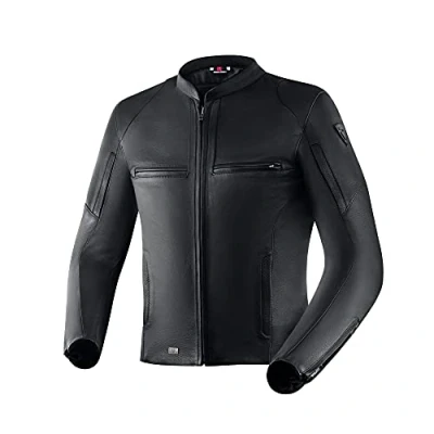 Abbildung von REBELHORN Runner III TFL Leder Motorradjacke für Männer Ellbogen und Schulterschutz Reflektierende Elemente 7 Lüftungskanäle Taschen