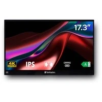 Abbildung von Verbatim Portable Touchscreen Monitor 4K, mobiler 17,3&quot; Bildschirm, tragbarer HRD Screen für Laptop, Tablet, Smartphone, PS5 oder Nintendo Switch mit USB C und HDMI Anschluss, schwarz