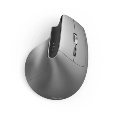 Abbildung von Hama ergonomische Maus, wireless, aufladbarer Akku, für drei Geräte Maus (RF kabellos + Bluetooth)