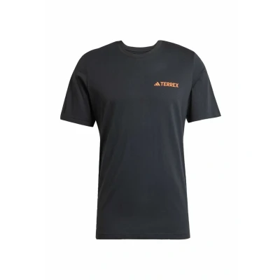 Abbildung von Adidas Terrex Mountain Tshirt print Black semi impact orange, Herren, Größe: XS, orange