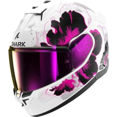 Abbildung von SHARK, Integraler Motorradhelm D SWKAL 3 MAYFER, White violet anthracite WVA, Größe XS