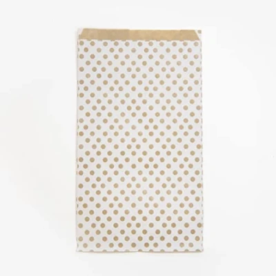 Abbildung von Clairefontaine 394111C Packung mit 50 Tüten aus Kraftpapier, robust und praktisch, 21x37+7cm, 1 Pack, Weiß Punkten