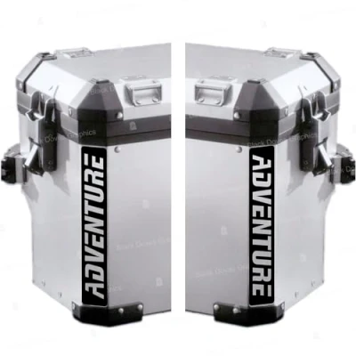 Abbildung von 2pcs Reflektierende Aufkleber Motorrad R 1200 1150 F 800 650 F700 GS A R1200GS R1200 Touratech Motorcycle Aluminium Panniers Streifen (Black)