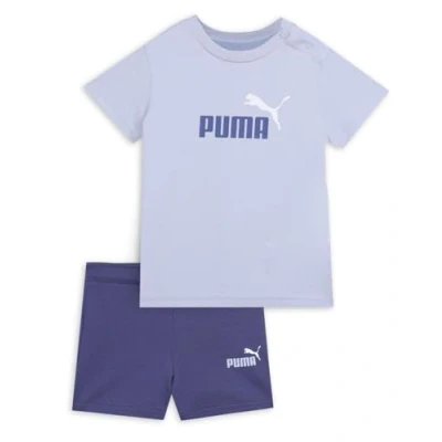 Abbildung von Puma Minicats Essentials T Shirt und Shorts Set Baby Mit Plain Cool Weather Größe: 4 6M