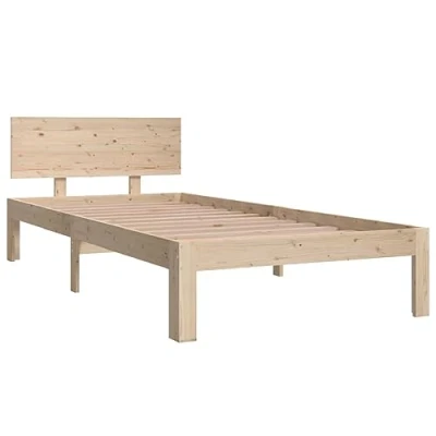 Abbildung von vidaXL Massivholzbett Bettgestell Bett Holzbett Einzelbett Bettrahmen Lattenrost Schlafzimmerbett Schlafzimmermöbel Kiefer 90x200cm