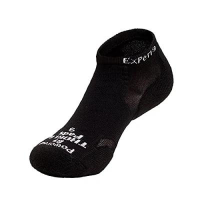 Abbildung von Thorlo Herren Xccu dunne kussen Running Low Cut Socksxccu sokken met dun lage snit Socken, schwarz / schwarz, M EU