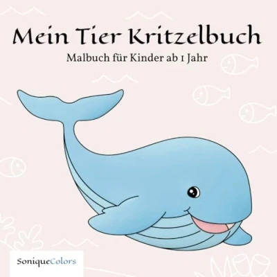 Abbildung von Mein Tier Kritzelbuch Malbuch für Kinder ab 1 Jahr: 50 Tiermotive zum Ausmalen und Kritzeln Kleinkinder