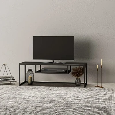 Abbildung von en.casa TV Regal, »Isokyrö« Metall 120 x 40 cm Schwarz